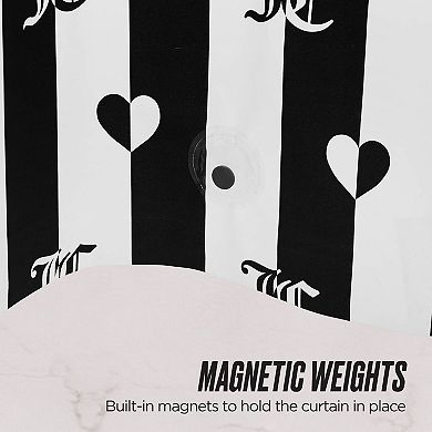 Juicy Couture Logo Stripe PEVA Shower Curtain