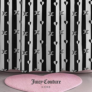 Juicy Couture Logo Stripe PEVA Shower Curtain