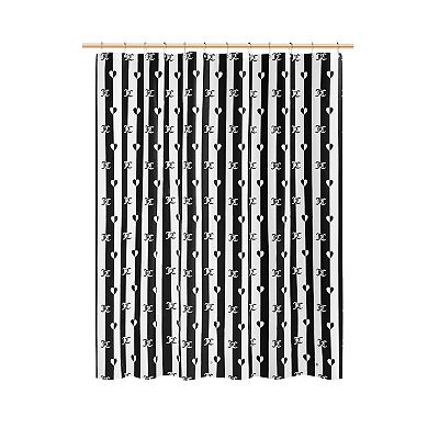 Juicy Couture Logo Stripe PEVA Shower Curtain