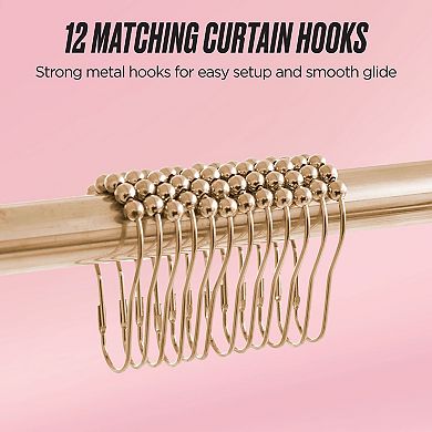 Juicy Couture Leopard Shower Curtain with Hooks