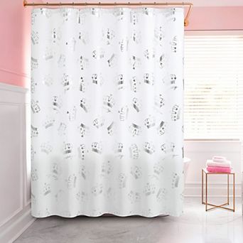 Juicy Couture Crown Toss Shower Curtain with Hooks