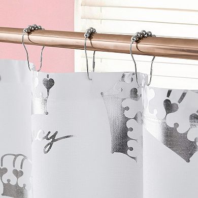 Juicy Couture Crown Toss Shower Curtain with Hooks