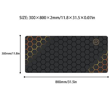 Extended Gaming Mouse Pad with Anti Slip Rubber Base and Smooth Precision Surface