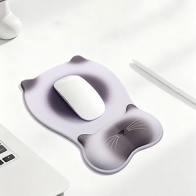 Cute Cat Mouse Pad With Soft Wrist Support And Non Slip Base