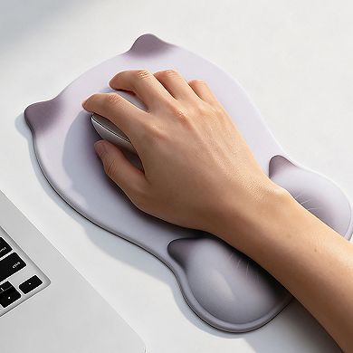 Cute Cat Mouse Pad With Soft Wrist Support And Non Slip Base