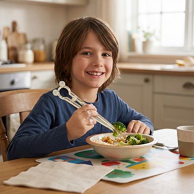 Reusable Glass Chopsticks Set of 2 with Decorative Ring Detail Elegant Dining Utensils