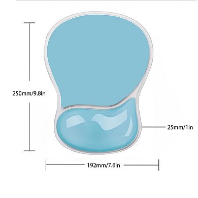 Clear Gel Wrist Support Mouse Pad With Ergonomic Cushion And Non Slip Base