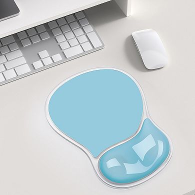 Clear Gel Wrist Support Mouse Pad With Ergonomic Cushion And Non Slip Base