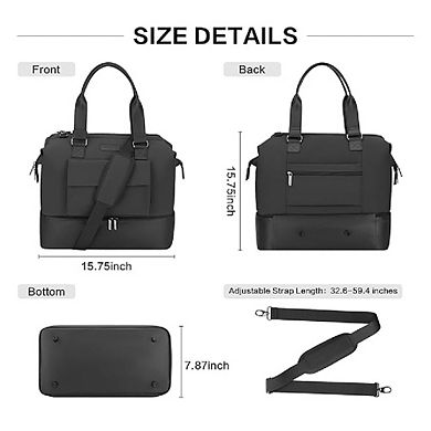 Weekender Duffle Bag Shoe Compartment Carry On Gym Hospital Bag