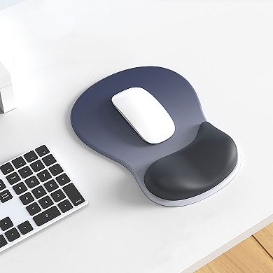 Ergonomic Wrist Support Mouse Pad With Gel Cushion And Non Slip Base