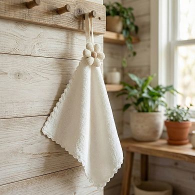 Soft Absorbent Hanging Washcloths 3 Pack Reusable Textured Cleaning Cloths