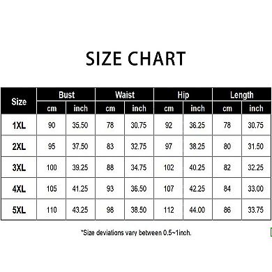 Women's Plus Size Two-Piece Swimsuit Set V Neck Floral Tummy Control Short Overlay Bathing Suit