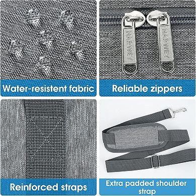 40L Grey 22x14x9 Airline Approved Foldable Carry on Duffle Bag with Strap