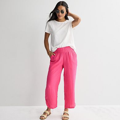 Women's Sonoma Goods For Life® Pull-On Guaze Ankle Pants