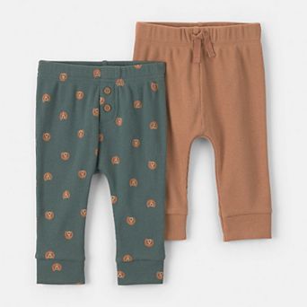 Baby Boy Carter's 2-Pack Ribbed Dog Print Pull-On Pants