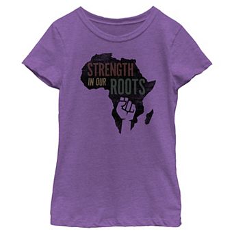 Girls 7-16 Strength In Our Roots Short Sleeve Crew Tee