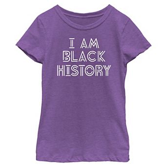 Girls' I Am Black History Short Sleeve Crew Tee