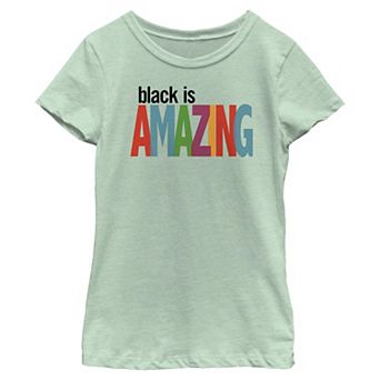Girls' Black Is Amazing Short Sleeve Graphic Tee