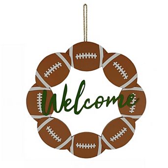 Celebrate Together™ Fall Wood Welcome Football Wreath