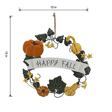 Celebrate Together™ Fall Happy Fall Metal Wreath