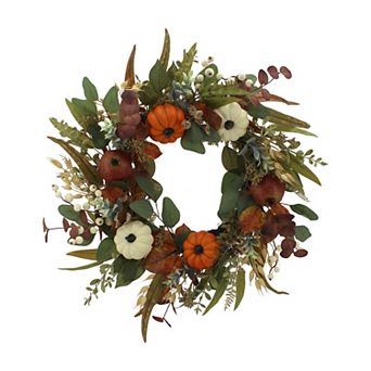 Celebrate Together™ Fall Pumpkins & Pomegranate Artificial Wreath