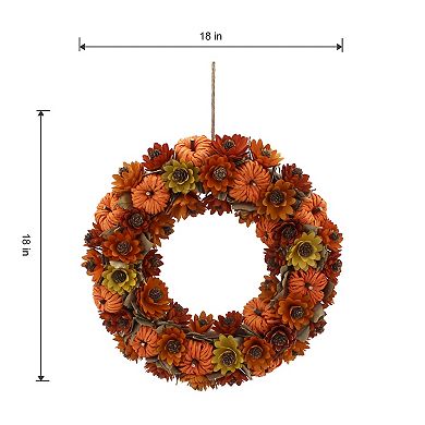 Celebrate Together™ Fall Harvest Pumpkin Woodcurl Wreath