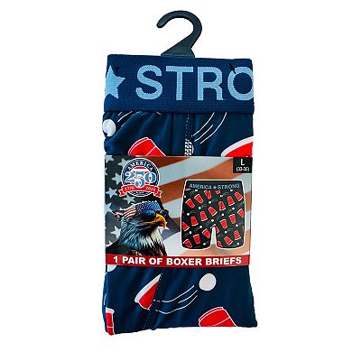 Men's America Strong Beer Pong Boxer Briefs
