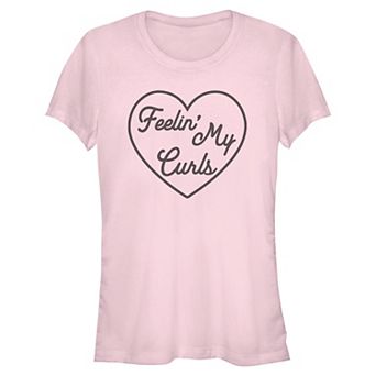 Juniors' SO® Feelin' My Curls Short Sleeve Crew Tee
