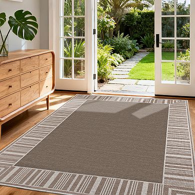 Striped Border Hallways Runner Rugs Washable Entryway Rug Runners