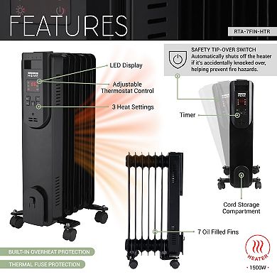 Techni Home Oil-Filled Radiator Space Heater