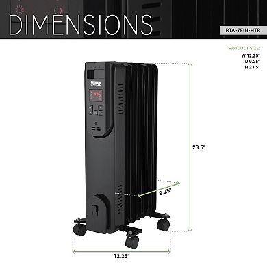 Techni Home Oil-Filled Radiator Space Heater