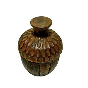 Celebrate Together™ Fall Carved Wood Acorn Table Decor