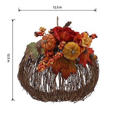Celebrate Together™ Fall Rattan Pumpkin Botanical Wall Decor
