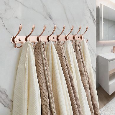 Wall Coat Rack 29.5" 8 Hooks Heavy Duty Entryway