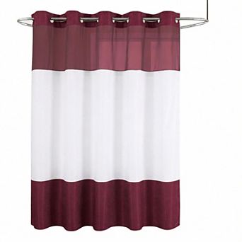 Waffle Snap-In Waterproof Shower Curtain Set with Mesh Window