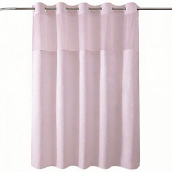 Waffle Weave Snap-in Liner Shower Curtain Waterproof Hotel Mesh Window 230gsm 1set