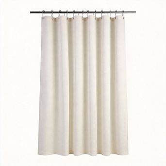 12 hooks Waffle Weave Fabric Shower Curtain Heavy Duty Hotel Luxury Weighted Hooks