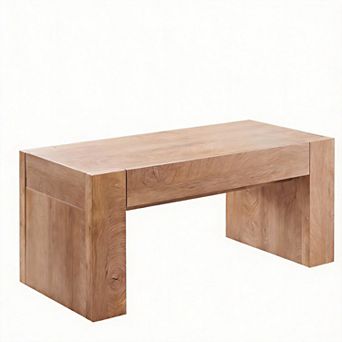 48" Modern Farmhouse Coffee Table Hidden Storage Rustic Wood