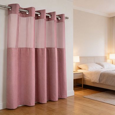 Heavyweight Snap-In Waffle Shower Curtain Hotel Spa 100% Polyester