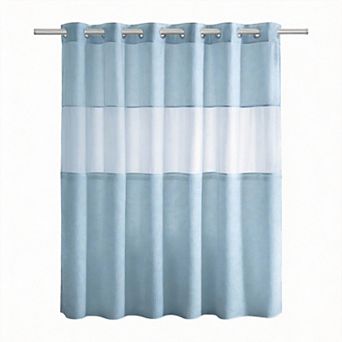 Heavyweight Snap-In Waffle Shower Curtain Hotel Spa 100% Polyester