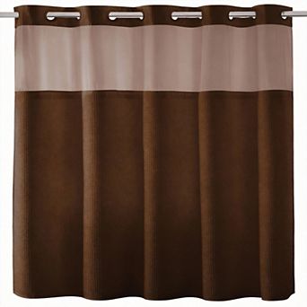 Heavyweight Snap-In Waffle Shower Curtain Hotel Spa 100% Polyester
