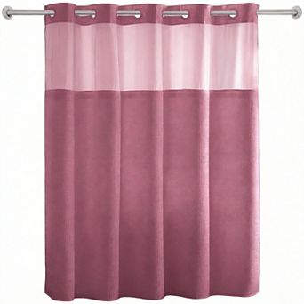 Heavyweight Snap-In Waffle Shower Curtain Hotel Spa 100% Polyester