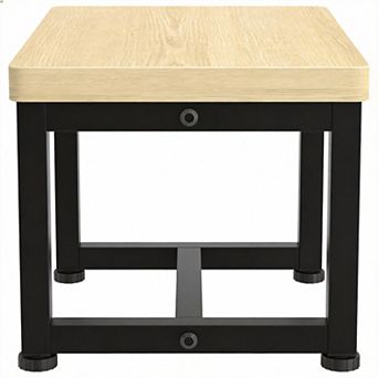 500lbs Wooden Step Stool Non-Slip Rubber Feet Heavy Duty Bedroom Kitchen Bathroom