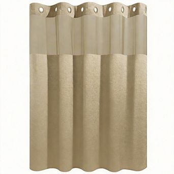 Long Waffle Shower Curtain with Liner Heavy Duty 230gsm Polyester
