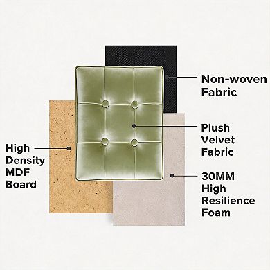 Ottoman Storage Footrest Stool Under Desk Folding Linen