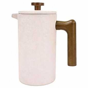 34 Ounce French Press Coffee Maker Real Wood Handle Double Wall Dual Filter Stainless