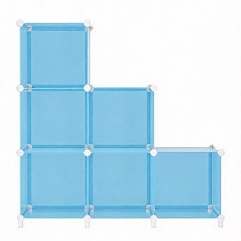 6 cubes Closet Organizer Stackable Cube Shelving for Bedroom