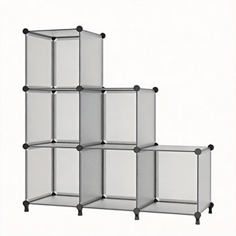 6 cubes Closet Organizer Stackable Cube Shelving for Bedroom