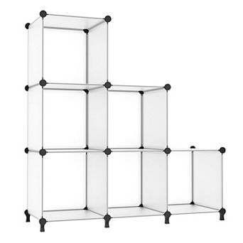 6 cubes Closet Organizer Stackable Cube Shelving for Bedroom