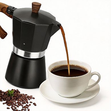 6 Cups 10 Oz Stovetop Espresso Maker Moka Pot Cuban Coffee Brewer